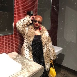 H&M Long Haired Faux Fur Coat